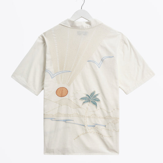 Didcot Embroidered Short-Sleeve Shirt - Ecru