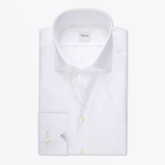 Regular Twofold Twill Shirt - White