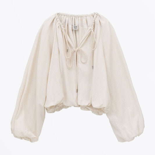 Drawstring Volume Jacket - Off-White