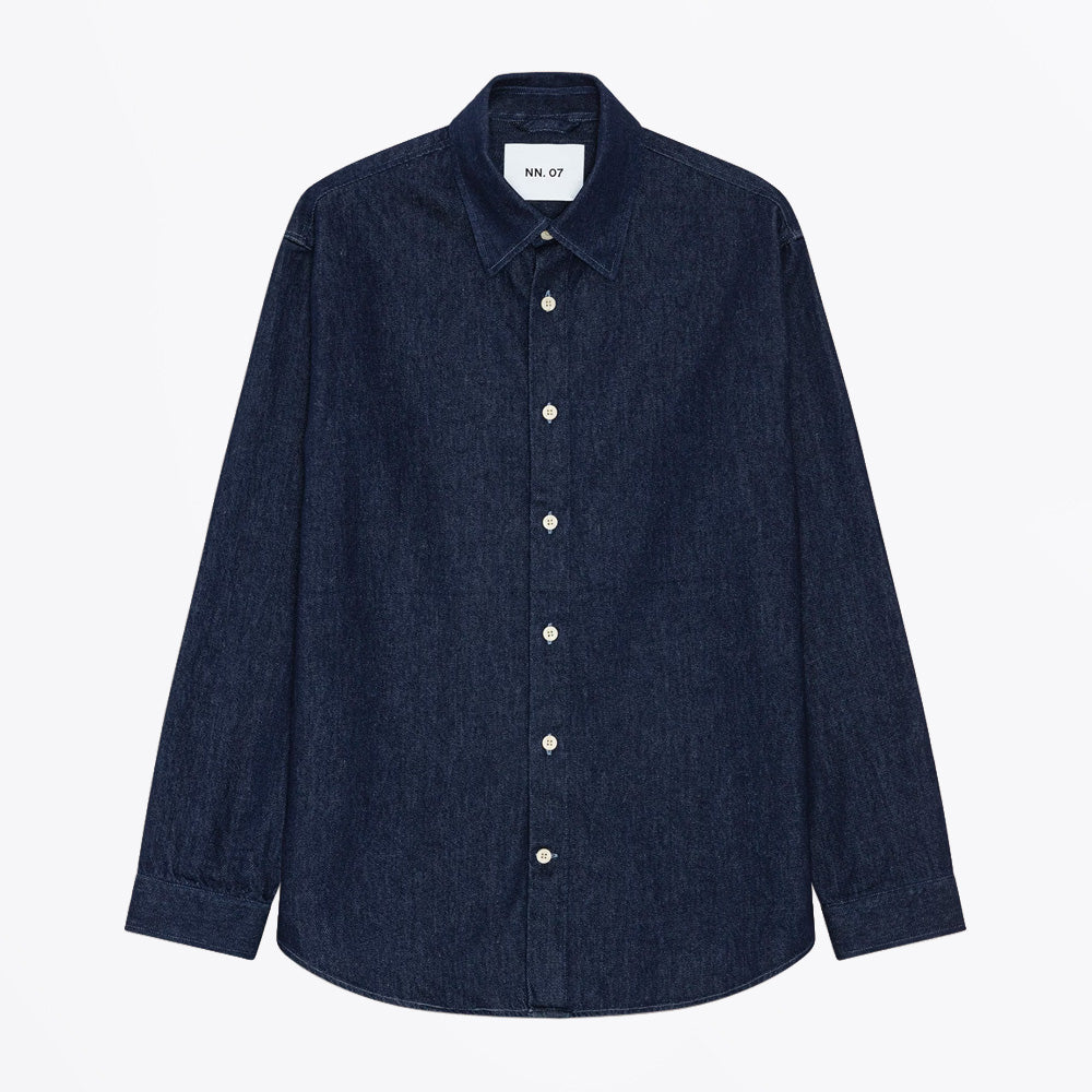NN07 Casper Denim Overshirt - Dark Rinse Denim