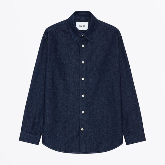 Casper Denim Overshirt - Dark Rinse Denim