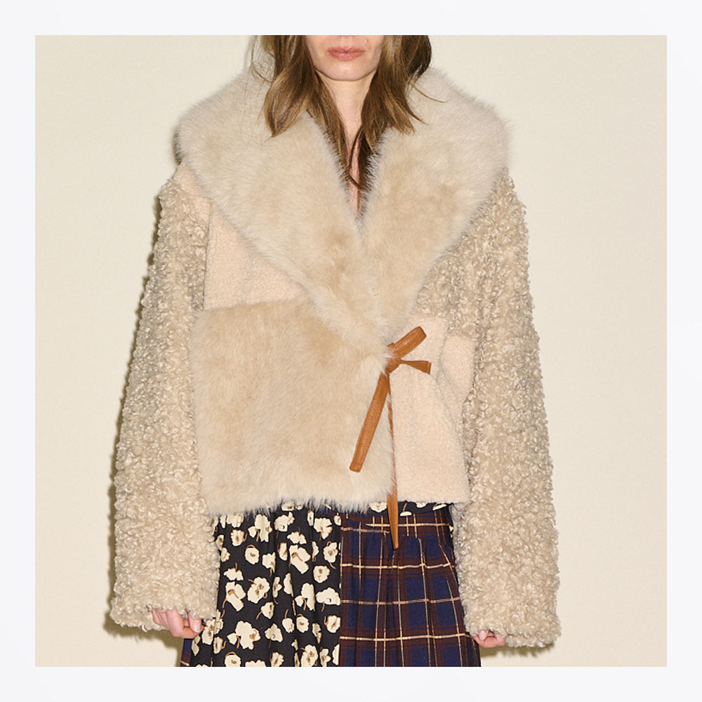 SAMDI Josephine Shearling Jacket - Oat