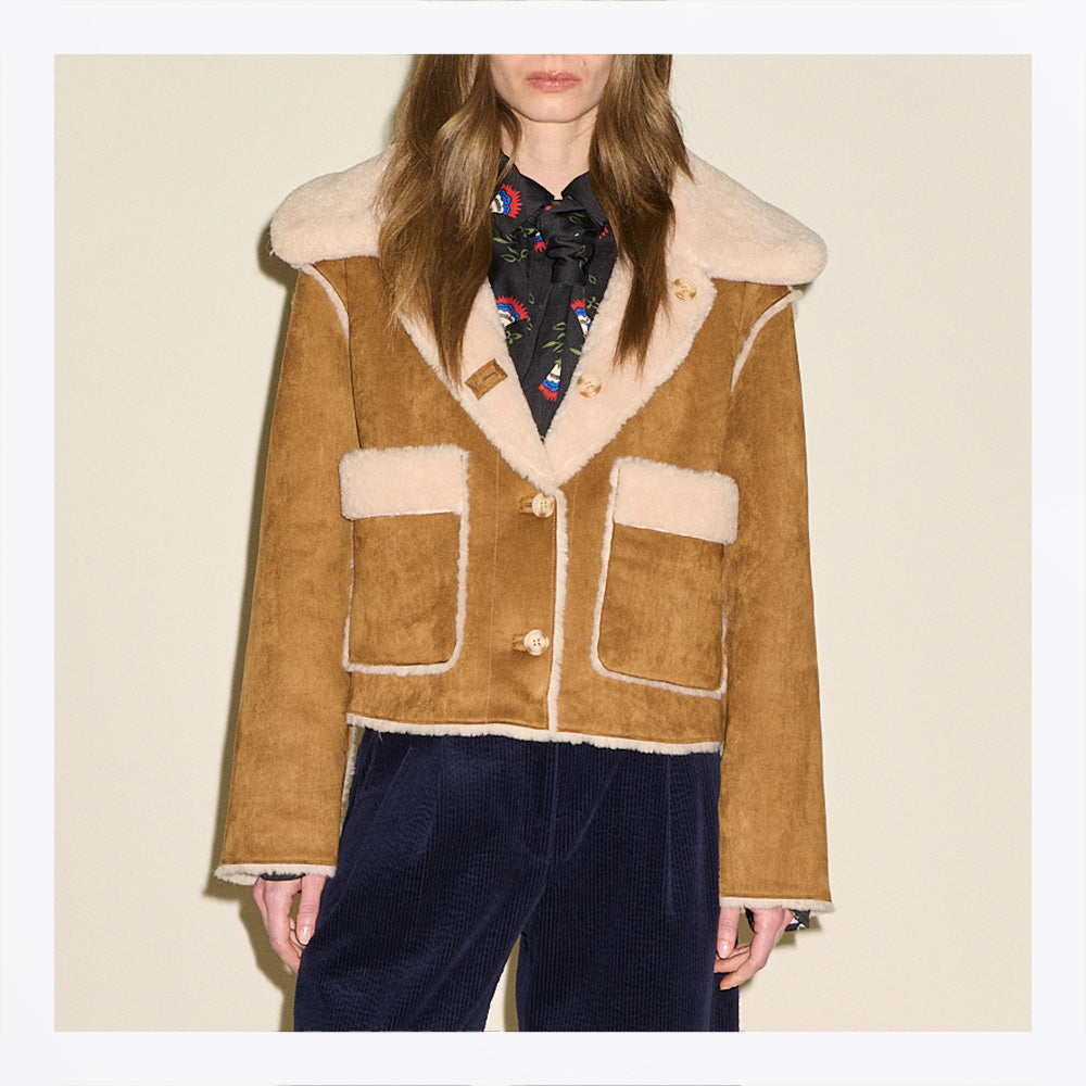 SAMDI Johanna Shearling Jacket - Tan