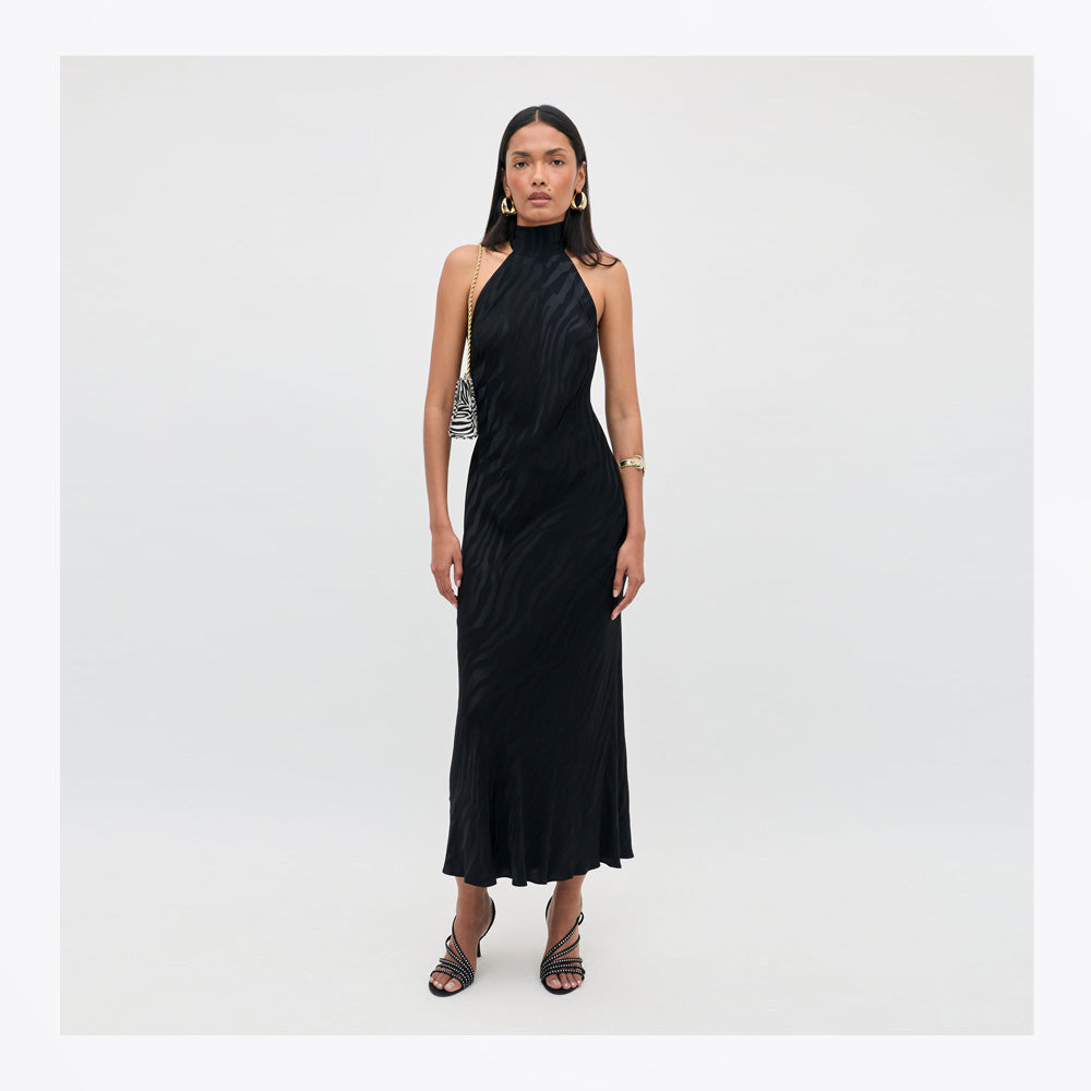 Rixo Maura Dress - Cooper Jacquard Black
