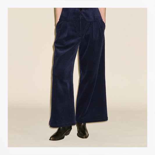 Talia Cord Trouser - Navy
