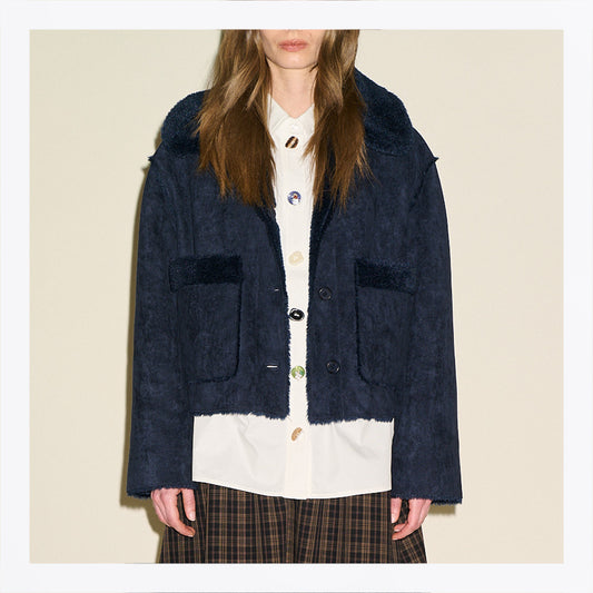 Johanna Shearling Jacket - Navy