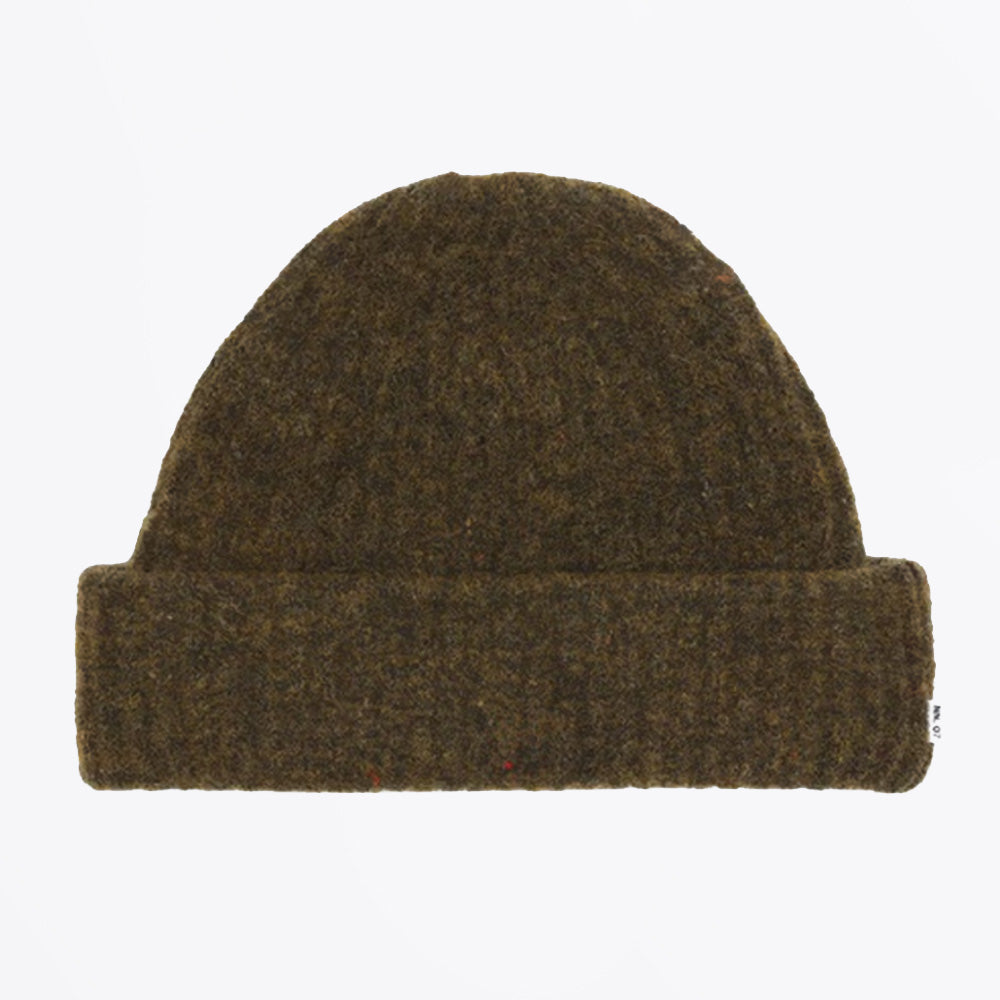 NN07 Rib Alpaca Blend Beanie - Dark Army