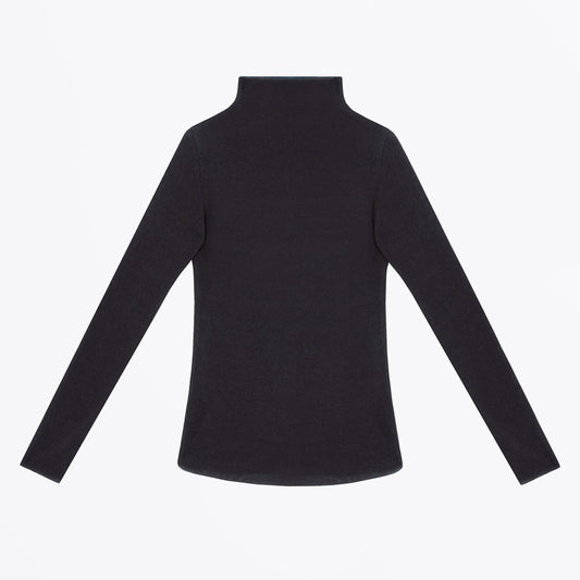 Second Skin Wool Blouse - Black