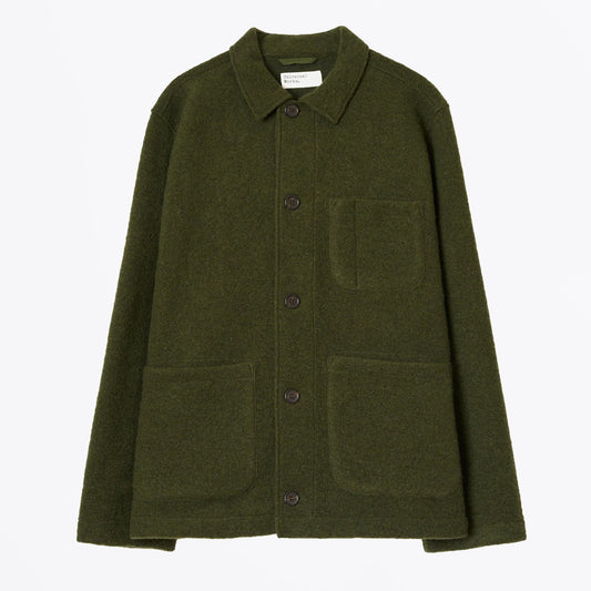Wool Fleece Field Jacket - Olive