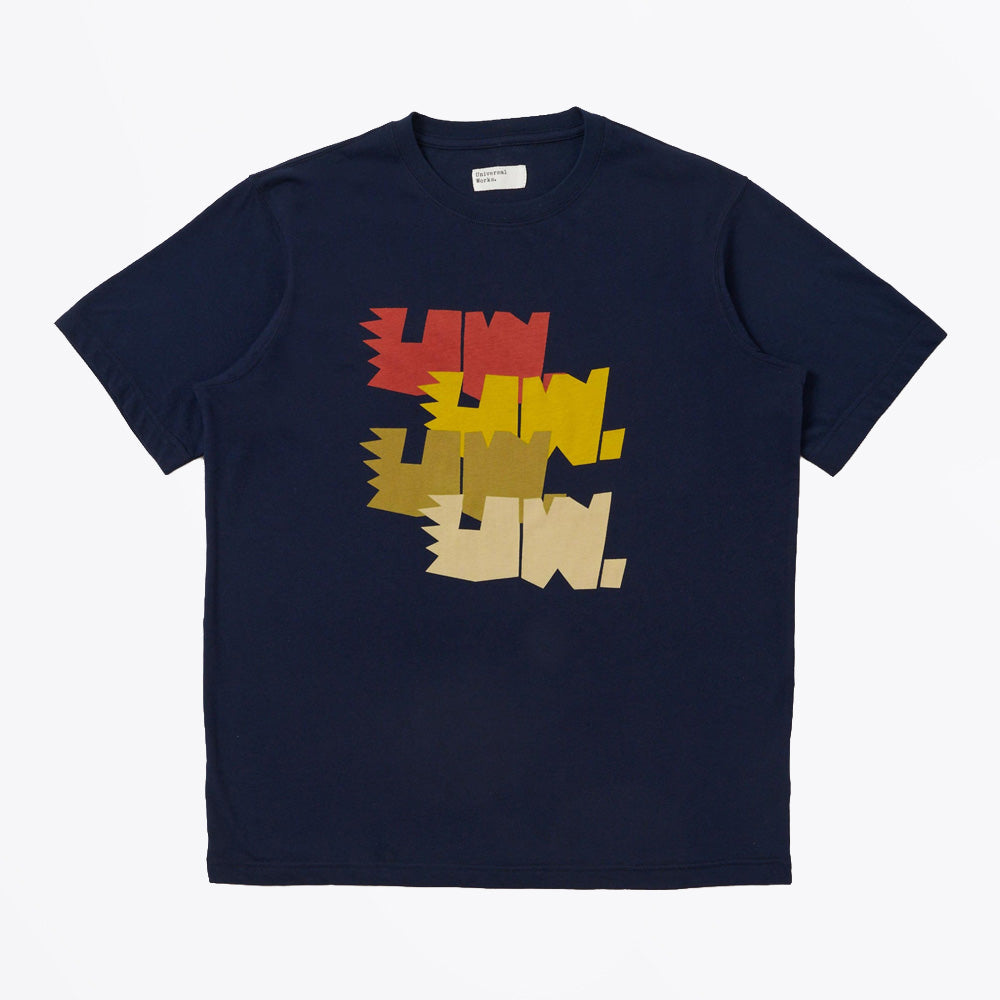 Universal SJ Multi UW Print Tee - Navy