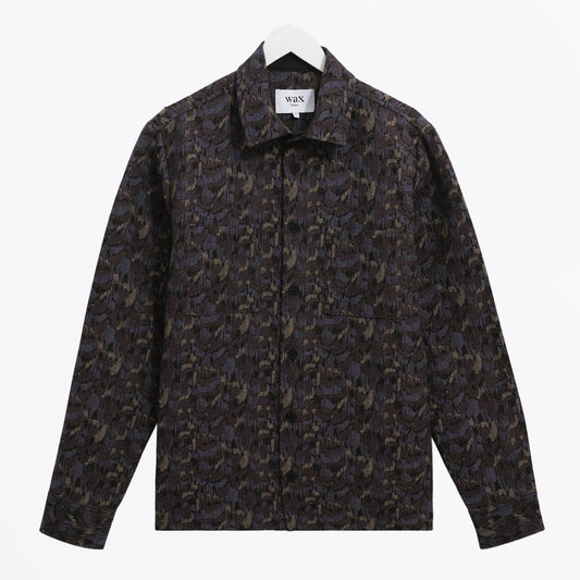 Whiting Overshirt Camo Jacquard - Navy