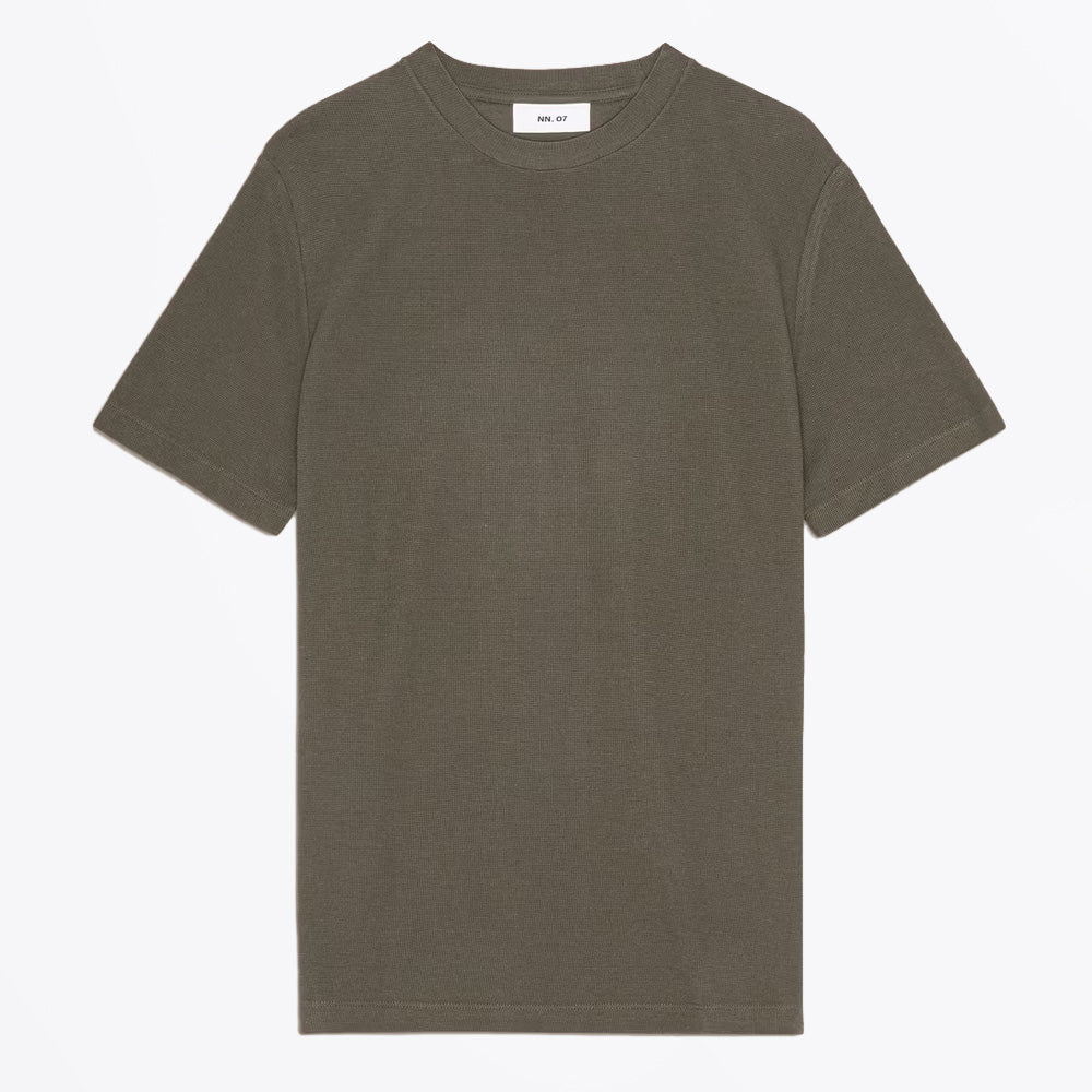 NN07 Clive - Waffle Knit Tee - Capers