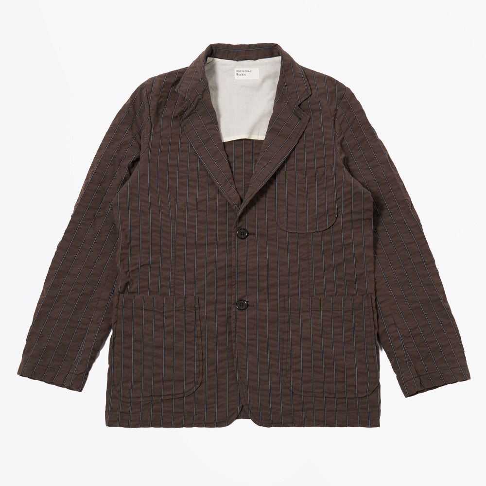 Universal Works - Chester Stripe Two Button Jacket - Brown – MR & MRS ...