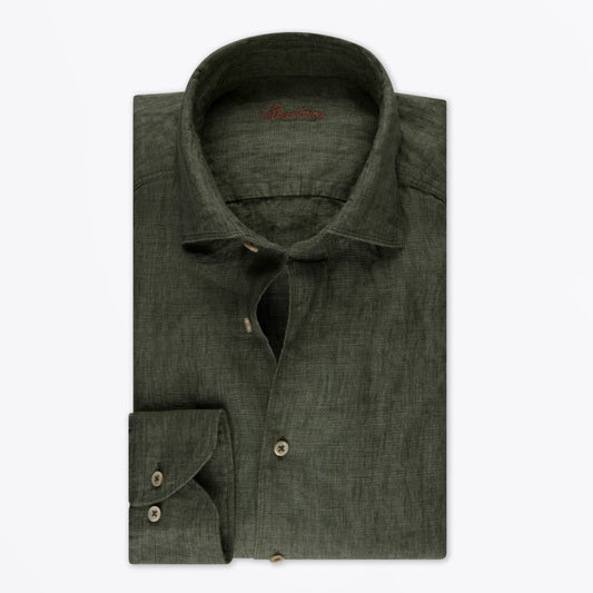 Regular Linen Shirt - Green