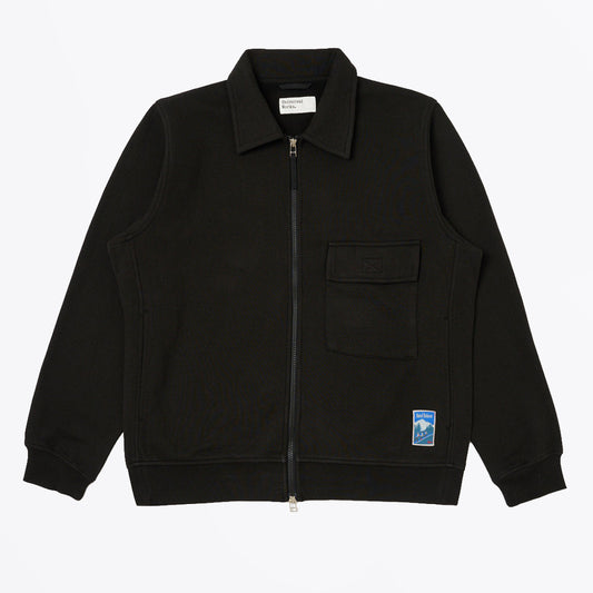Tyler Sweat Jacket Brush Back Sweat - Black