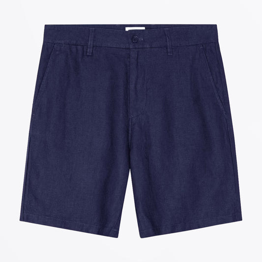 Aden Shorts Linen - Navy Blue