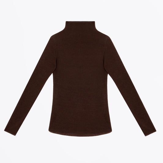 Second Skin Wool Blouse - Brown