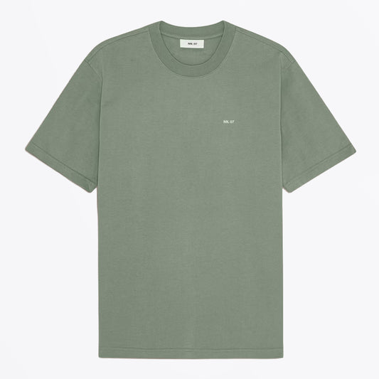 Adam Casual Logo Pima Tee - Sea Spray