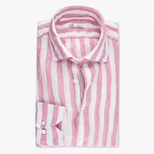 Regular Linen Shirt - Red Stripe