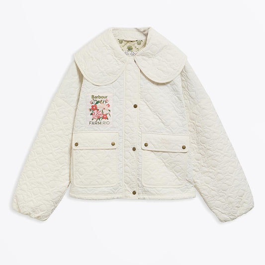 Lotus Quilted Jacket - White Rose