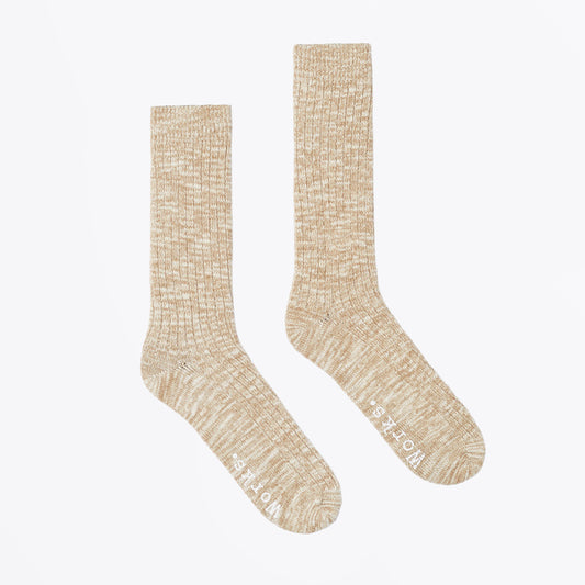Slub Sock - Dark Sand