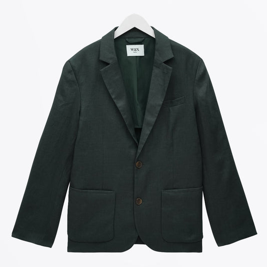 Fintry Blazer Linen - Dark Green
