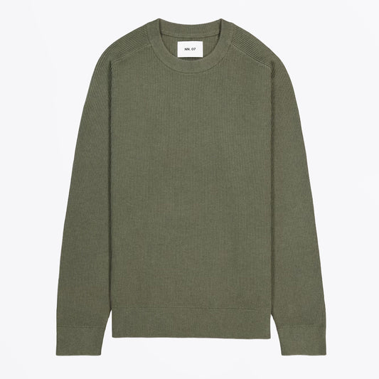 Kevin Ribbed Organic Cotton Sweater - Capers