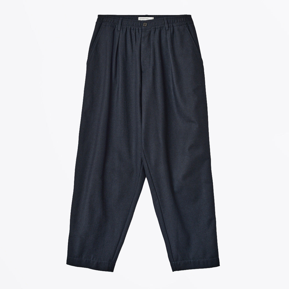 Universal Recycled IT Tweed Pleated Track Pant - Navy