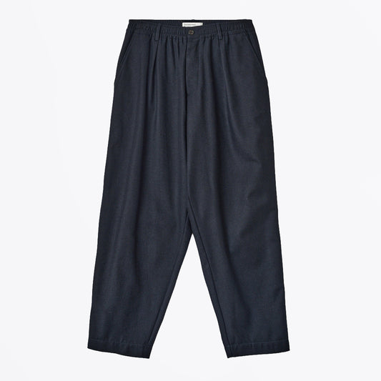 Recycled IT Tweed Pleated Track Pant - Navy
