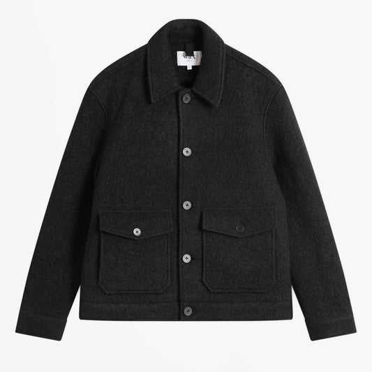 Newgate Jacket Melange Wool - Black
