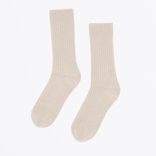 Merino Wool Blend Socks - Ivory White