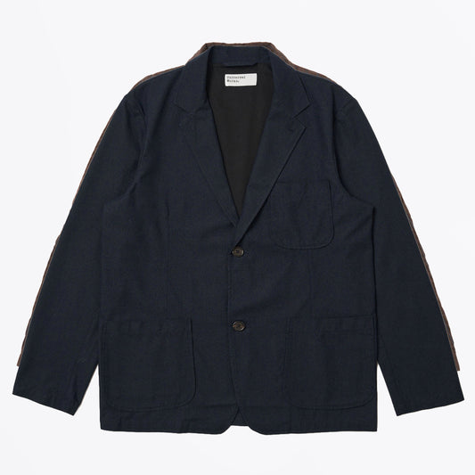 Valencia Cotton Two Button Jacket - Navy