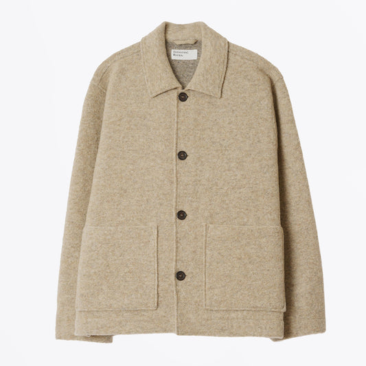 Wool Fleece Rams Jacket - Fawn