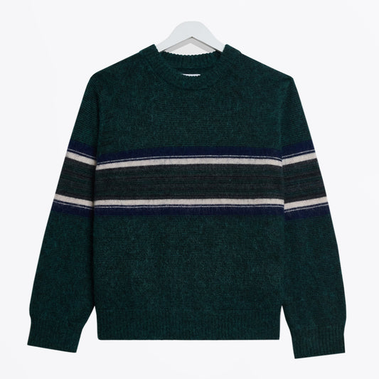 Wilde Crew Brush Preppy Stripe - Dark Green