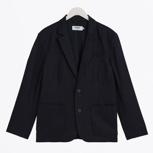 Fintry Linen Blazer - Midnight