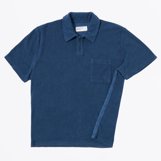 Light Weight Terry Newlyn Polo - Navy