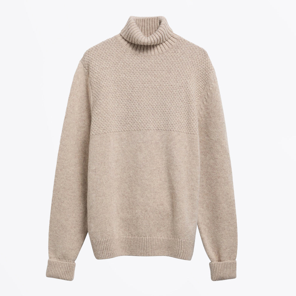 Barbour Northcliffe Submariner Rollneck Jumper - Fog