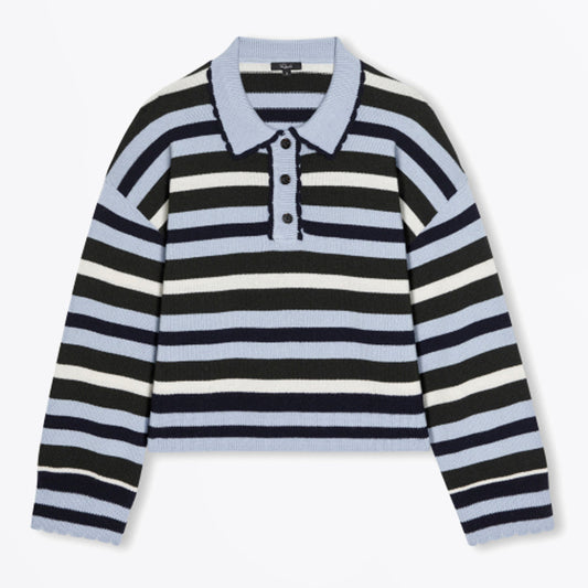 Delora Sweater - Sky Forest Stripe