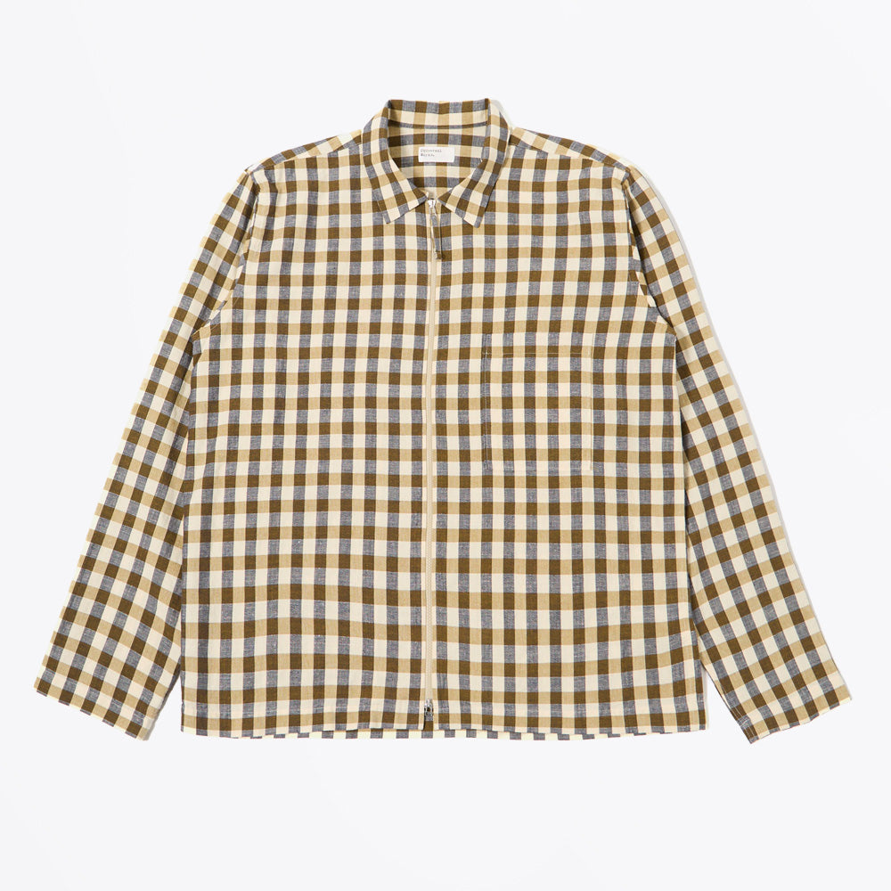 Universal Aberdeen Lincot Zip Shirt - Olive