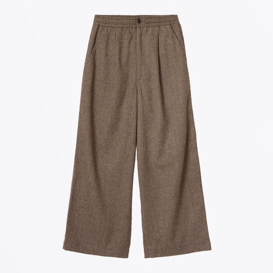 Wool Herringbone Gillespie Pant - Brown