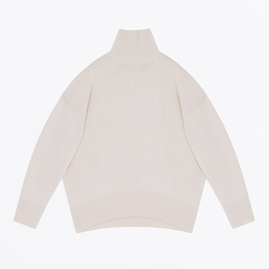High Neck Jumper - Cream