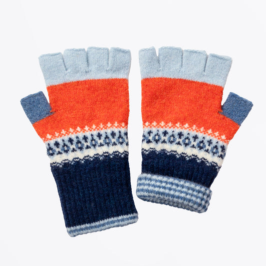 Alloa Fingerless Glove - Blue-Bella