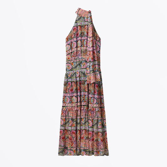 Abi Midi Dress - Cara Stripe Black