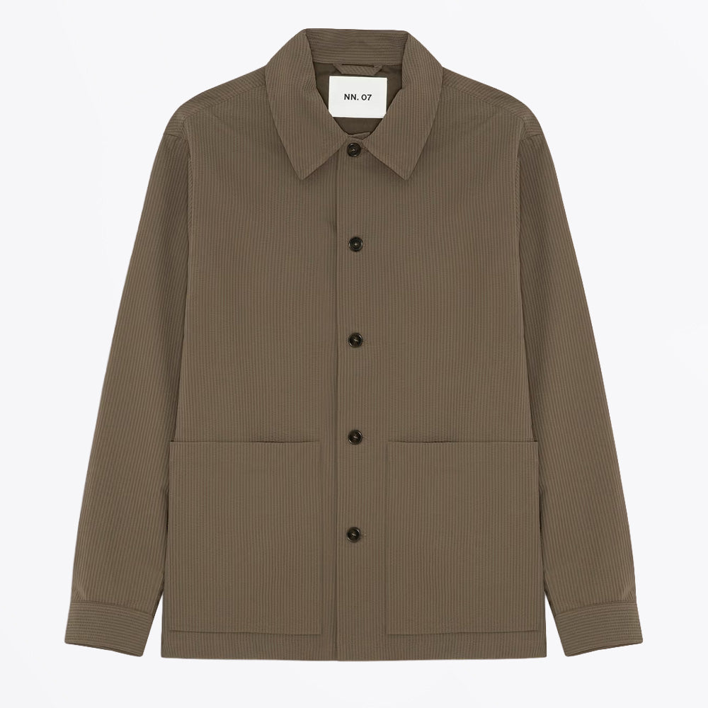 NN07 Blaze Seersucker Overshirt - Marble Husk