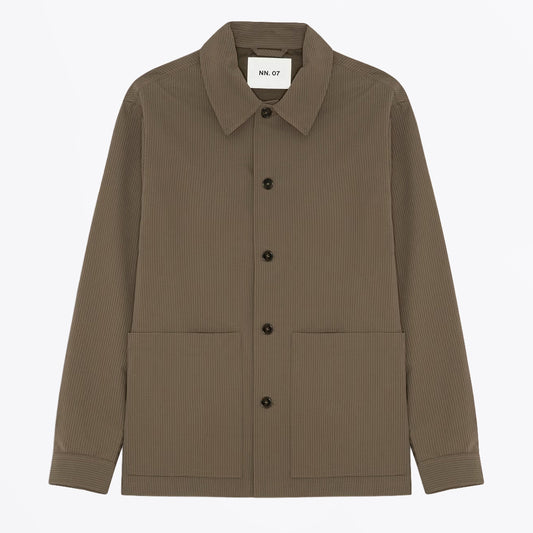 Blaze Seersucker Overshirt - Marble Husk