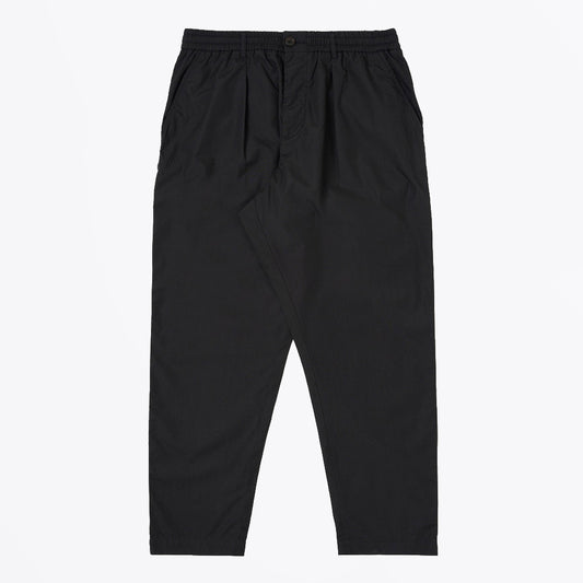 Recycled Polytech Pleated Track Pant - Black