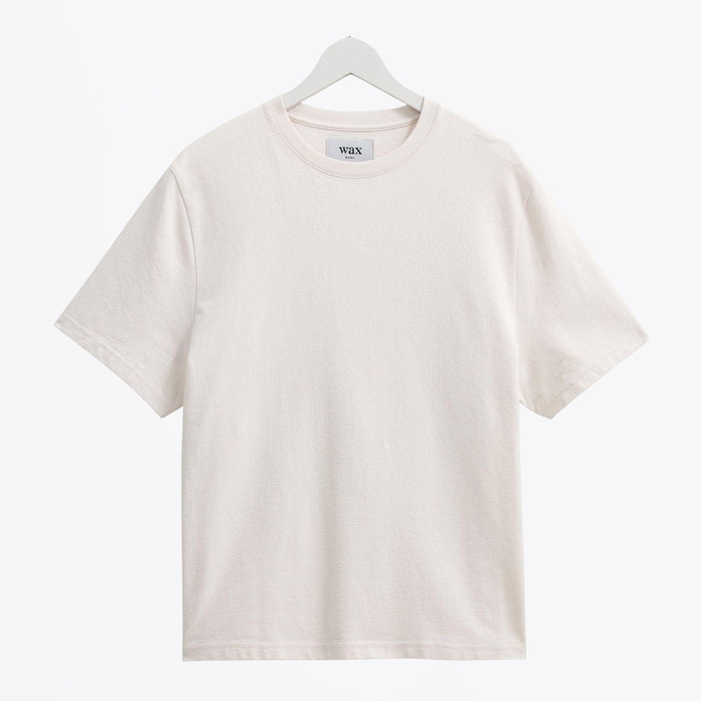 Wax Dean Textured Organic Cotton T-Shirt - Ecru
