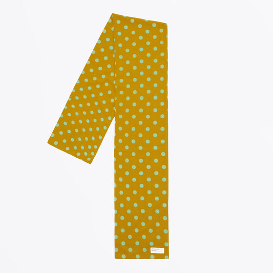 Evening Scarf Bold Dot Print - Mustard