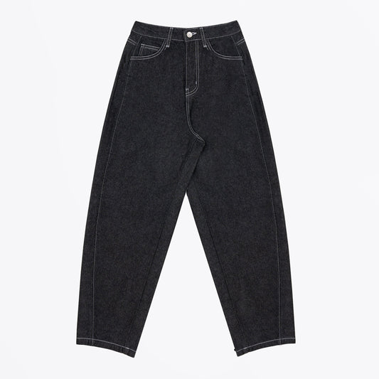 Barrel Leg Jeans - Black