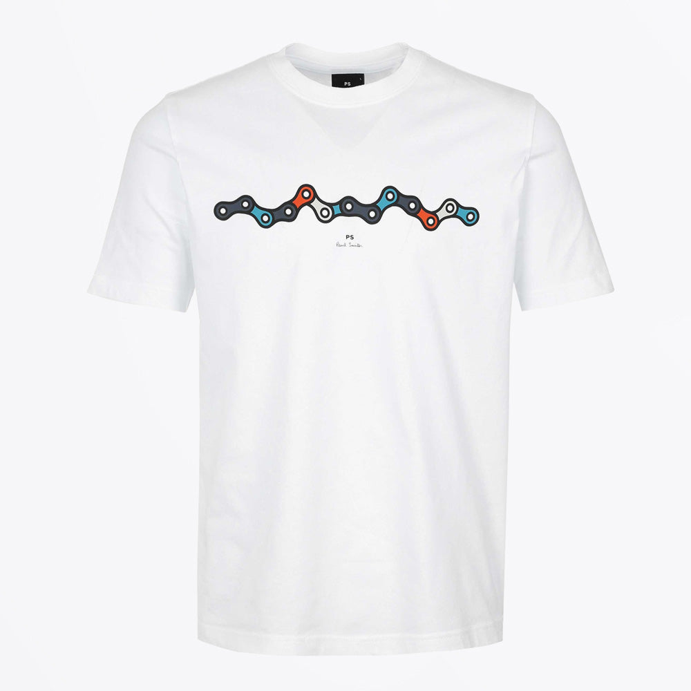 Paul Regular Fit Chain T-Shirt - White